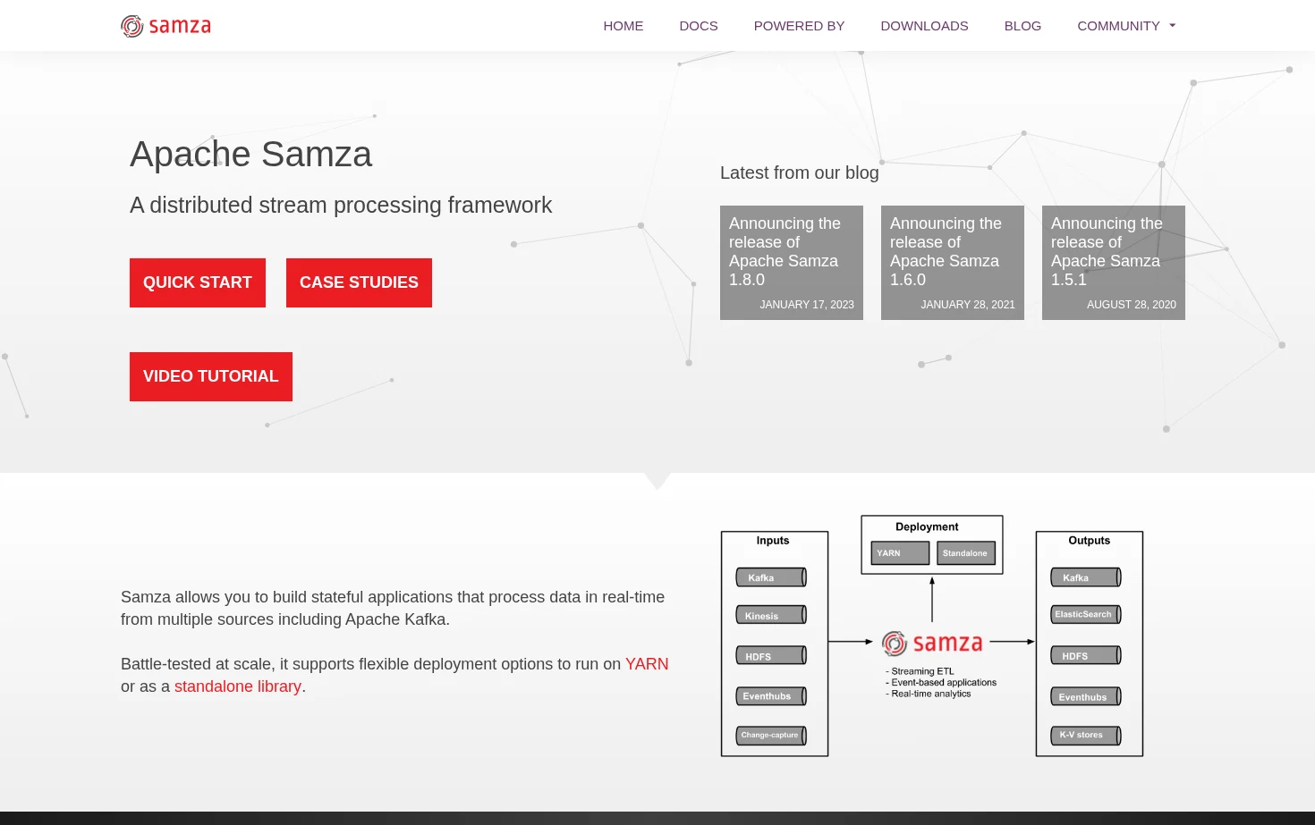 Apache Samza 页面快照